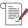 Signed Agreement Icon Red