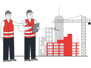 Site Inspection Being Shown Around Illustration