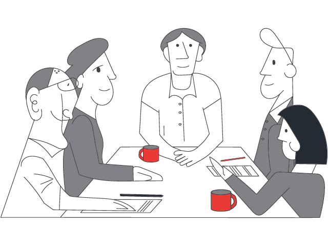 Boardroom Panel Discussion Illustration