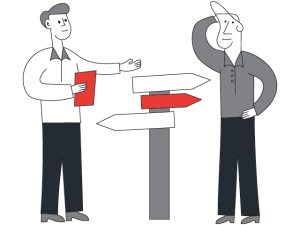 Employee looking at Pathways