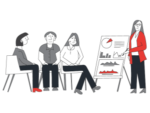 Team Combining Ideas Illustration