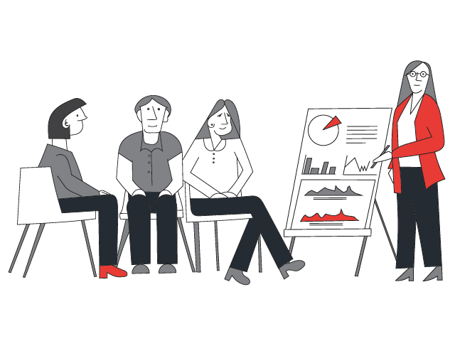 Team Combining Ideas Illustration