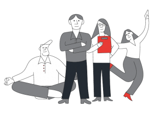 Winning with mix team Illustration