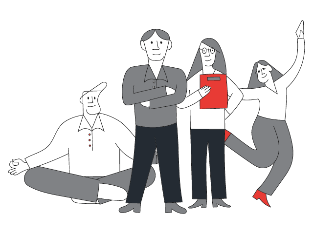 Winning with mix team Illustration